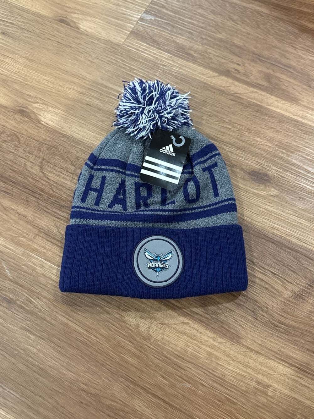 Adidas Charlotte Hornets NBA Cuffed Pom Knit Beanie Hat